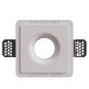 PORTAFARETTO DA INCASSO IN GESSO CERAMICO 12X12 H 8,5 CM COMPLETO DI PORTA LAMPADA ANTISHOCK GU10 E MOLLA X BLOCCO BIANCA