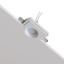 PORTAFARETTO DA INCASSO IN GESSO CERAMICO 12X12 H 8,5 CM COMPLETO DI PORTA LAMPADA ANTISHOCK GU10 E MOLLA X BLOCCO BIANCA