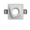 PORTAFARETTO DA INCASSO IN GESSO CERAMICO 13X13 H8,5 CM COMPLETO DI PORTA FARETTO ANTISHOCK GU10 MOLLA DI BLOCCO BIANCA