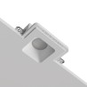 POTAFARETTO DA INCASSO IN GESSO CERAMICO 14X14 H12 COMPLETO DI PORTA LAMPADA GU10 ANTISHOCK MOLLA BIANCA ALETTE REGOLABILI