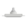 PORTAFARETTO DA INCASSO IN GESSO CERAMICO 18,5X18,5 H10,5CM COMPLETO DI PORTA LAMPADA ANTISHOCK GU10 E MOLLA X BLOCCO BIANCA