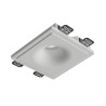 PORTAFARETTO DA INCASSO IN GESSO CERAMICO 18,5X18,5 H10,5CM COMPLETO DI PORTA LAMPADA ANTISHOCK GU10 E MOLLA X BLOCCO BIANCA