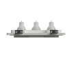 PORTAFARETTO DA INCASSO IN GESSO CERAMICO 22X29,5 H 4 CM COMPLETO DI PORTA LAMPADA ANTISHOCK 3 GU10 MOLLA DI BLOCCO BIANCA CON