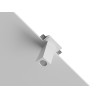 PORTAFARETTO DA INCASSO IN GESSO CERAMICO 14X14 H3,5 CON FORME CUBICA E ASSE DISALLINEATO SPORGENZA 19CM COMPLETO DI PORTA LAMP