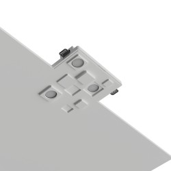 PORTAFARETTO DA INCASSO IN GESSO CERAMICO 34X34 H9 COMPLETO DI PORTA LAMPADA ANTISHOCK 3 GU10 E MOLLE DI BLOCCO BIANCA