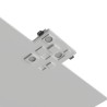 PORTAFARETTO DA INCASSO IN GESSO CERAMICO 34X34 H9 COMPLETO DI PORTA LAMPADA ANTISHOCK 3 GU10 E MOLLE DI BLOCCO BIANCA