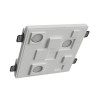 PORTAFARETTO DA INCASSO IN GESSO CERAMICO 34X34 H9 COMPLETO DI PORTA LAMPADA ANTISHOCK 3 GU10 E MOLLE DI BLOCCO BIANCA