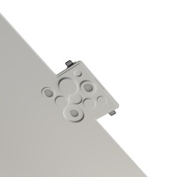 PORTAFARETTO DA INCASSO IN GESSO CERAMICO 34X34 H9 COMPLETO DI PORTA LAMPADA ANTISHOCK 3 GU10 E MOLLA X BLOCCO BIANCA