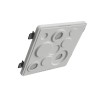 PORTAFARETTO DA INCASSO IN GESSO CERAMICO 34X34 H9 COMPLETO DI PORTA LAMPADA ANTISHOCK 3 GU10 E MOLLA X BLOCCO BIANCA