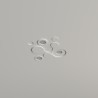 PORTAFARETTO DA INCASSO IN GESSO CERAMICO 34X34 H9 COMPLETO DI PORTA LAMPADA ANTISHOCK 3 GU10 E MOLLA X BLOCCO BIANCA
