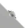 PORTAFARETTO DA INCASSO IN GESSO CERAMICO X 1 GU10 COMPLETO DI PORTALAMPADA E MOLLA FERMAFARETTO LACCATA BIANCA FORO 10CM TONDO