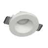 PORTAFARETTO TONDO IN GESSO X1 GU10 CON ALETTE FISSE DIAMETRO 12,5cm PROFONDITA' 9,5cm