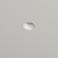 PORTAFARETTO TONDO IN GESSO X1 GU10 CON ALETTE FISSE DIAMETRO 12,5cm PROFONDITA' 9,5cm