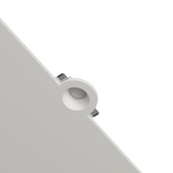 PORTAFARETTO TONDO IN GESSO X1 GU10 CON ALETTE FISSE DIAMETRO 12,5cm PROFONDITA' 9,5cm
