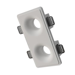 PORTAFARETTO DA INCASSO IN GESSO CERAMICO CON FROMA CONICA 25,5X13CM PROFONDITA 9,5CM COMPLETO DI PORTA LAMPADA GU10X2 E MOLLA