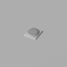 PORTAFARETTO QUADRATO SLIM IN GESSO X1 GU10 CON ALETTE FISSE9,5cm x 9,5cm PROFONDITA' 8,5 cod. 040