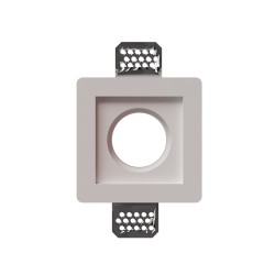 PORTAFARETTO QUADRATO SLIM IN GESSO X1 GU10 CON ALETTE FISSE9,5cm x 9,5cm PROFONDITA' 8,5 cod. 040