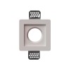 PORTAFARETTO QUADRATO SLIM IN GESSO X1 GU10 CON ALETTE FISSE9,5cm x 9,5cm PROFONDITA' 8,5 cod. 040