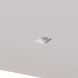 PORTAFARETTO QUADRATO SLIM IN GESSO X1 GU10 CON ALETTE FISSE9,5cm x 9,5cm PROFONDITA' 8,5 cod. 040