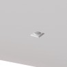 PORTAFARETTO QUADRATO SLIM IN GESSO X1 GU10 CON ALETTE FISSE9,5cm x 9,5cm PROFONDITA' 8,5 cod. 040