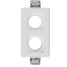 PORTAFARETTO DOPPIO IN GESSO X2 GU10 ALETTE FISSE17,5cm x9,5cm PROFONDITA' 8cm