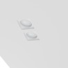 PORTAFARETTO DOPPIO IN GESSO X2 GU10 ALETTE FISSE17,5cm x9,5cm PROFONDITA' 8cm