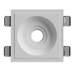 PORTAFARETTO DA INCASSO IN GESSO CERAMICO X 1 GU10 VORTICE FORO 20X20 OROFONDITA' 10CM