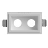 PORTAFARETTO DA INCASSO RETTANGOLARE IN GESSO CERMICO X 2 GU10 FORO 19X12 PRODITA' 11,5CM