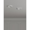 PORTAFARETTO IN GESSO CERAMICO DA INCASSO A MOLLE X 1 GU10 16X16 H.8,5
