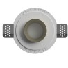PORTAFARETTO DA INCASSO IN GESSO CERAMICO CON GHIERA IN METALLO ORO SPORGENTE PER 1 GU10 COMPLETO DI PORTALAMPADE DIAMETRO 12X1