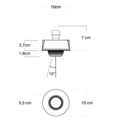 Rotolight N - spot orientabile in metallo nero opaco ip20 x una gu10