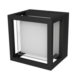 APPLIQUE DA ESTERNO IN ALLUMNIO E ACRILICO IP54 NERO  CCT ILLUMINAZIONE A 360° 12W