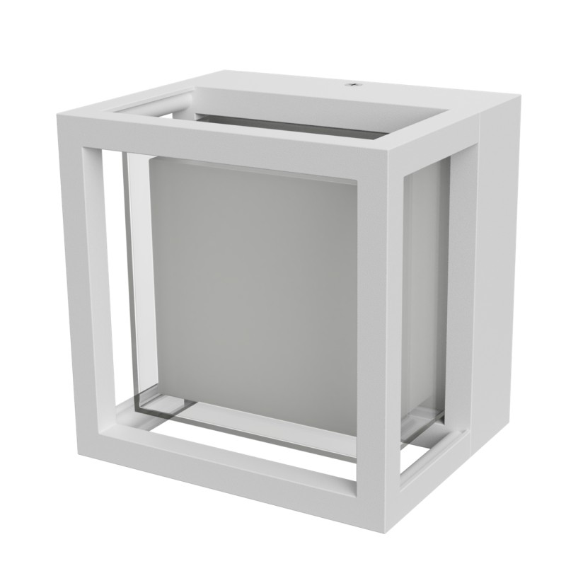 APPLIQUE DA ESTERNO IN ALLUMNIO E ACRILICO IP54 BIANCO CCT ILLUMINAZIONE A 360°12W
