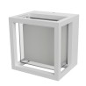 APPLIQUE DA ESTERNO IN ALLUMNIO E ACRILICO IP54 BIANCO CCT ILLUMINAZIONE A 360°12W
