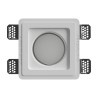 PORTAFARETTO DA INCASSO IN GFESSO CERAMICO 15X15 H5,5 COMPLETO DI PORTA LAMPADA GX53 CON ALETTE REGOLABILI