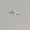PORTAFARETTI DA INCASSO IN GESSO CERAMICO 55X40 H5 CM COMPLETO DI PORTA LAMPADA 3 GX53 CON ALETTE REGOLABILI