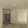 PORTAFARETTI DA INCASSO IN GESSO CERAMICO 55X40 H5 CM COMPLETO DI PORTA LAMPADA 3 GX53 CON ALETTE REGOLABILI