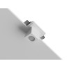 PORTAFARETTO DA INCASO IN GESSO CERAMICO 14X14 H3,5 DALLA FORMA CUBICA CON ASSE DISALLINEATO SPORGENZA 7CM