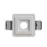 PORTAFARETTO DA INCASSO IN GESSO CERAMICO 10X10 H 7,5 CM COMPLETO DI PORTA FARETTO ANTISHOCK MINIGU10 MOLLA DI BLOOCCO BIANCA