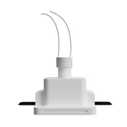 PORTAFARETTO DA INCASSO IN GESSO CERAMICO 10X10 H8,5 CM COMPLETO DI PORTA LAMPADA ANTISHOCK MINIGU10 DIFFUSORE E MOLLA DI BLOCC