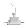 PORTAFARETTO DA INCASSO IN GESSO CERAMICO 10X10 H8,5 CM COMPLETO DI PORTA LAMPADA ANTISHOCK MINIGU10 DIFFUSORE E MOLLA DI BLOCC