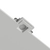 PORTAFARETTO DA INCASSO IN GESSO CERAMICO 12X12 H7,5 CM COMPLETO DI PORTA LAMPADA ANTISHOCK GU10 MOLLA DI BLOCCO BIANCA CON ALE
