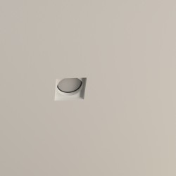PORTAFARETTO DA INCASSO IN GESSO CERAMICO 12X12 H7,5 CM COMPLETO DI PORTA LAMPADA ANTISHOCK GU10 MOLLA DI BLOCCO BIANCA CON ALE