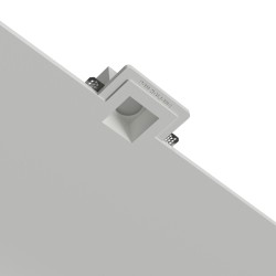 PORTAFARETTO DA INCASSO IN GESSO CERAMICO 15,5X15,5 H12 CM COMPLETO DI PORTA LAMPADA ANTISHOCK GU10 E MOLLA X BLOCCO BIANCA