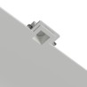 PORTAFARETTO DA INCASSO IN GESSO CERAMICO 15,5X15,5 H12 CM COMPLETO DI PORTA LAMPADA ANTISHOCK GU10 E MOLLA X BLOCCO BIANCA