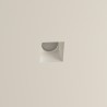 PORTAFARETTO DA INCASSO IN GESSO CERAMICO 15,5X15,5 H12 CM COMPLETO DI PORTA LAMPADA ANTISHOCK GU10 E MOLLA X BLOCCO BIANCA