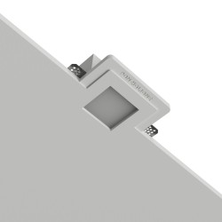 PORTAFARETTO DA INCASSO IN GESSO CERAMICO 15,5X15,5 H12CM COMPLETO DI PORTA LAMPADA ANTISHOCK GU10 MOLLA X BLOCCO BIANCA