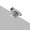 PORTAFARETTO DA INCASSO IN GESSO CERAMICO 15X15 H7 COMPLETO DI PORTA LAMPADA GX53 CON ALETTE REGOLABILI