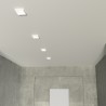 PORTAFARETTO DA INCASSO IN GESSO CERAMICO 17X 17 H5 COMPLETO DI PORTA LAMPADA GX53 CON ALETTE REGOLABILI