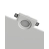 PORTAFARETTO DA INCASSO IN GESSO CERAMICO 17X17 H 4,5 COMPLETO DI PORTA LAMPADA GX53 CON ALETTE REGOLABILI